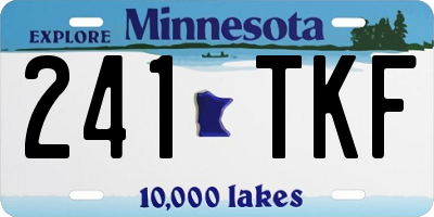 MN license plate 241TKF