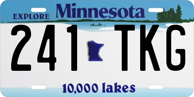 MN license plate 241TKG