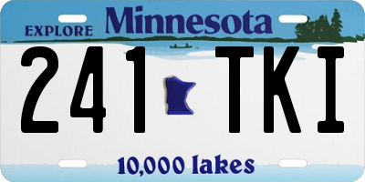 MN license plate 241TKI