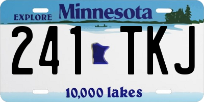 MN license plate 241TKJ
