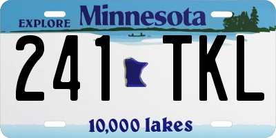 MN license plate 241TKL