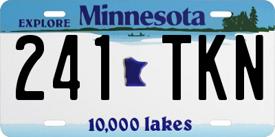 MN license plate 241TKN