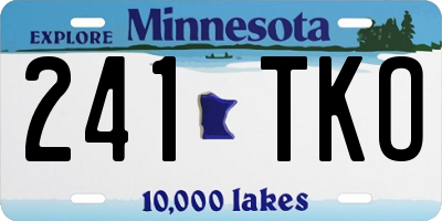 MN license plate 241TKO