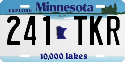 MN license plate 241TKR