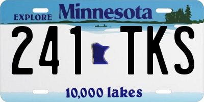 MN license plate 241TKS