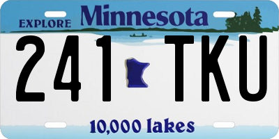MN license plate 241TKU