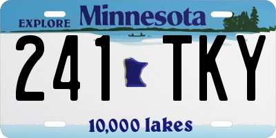 MN license plate 241TKY