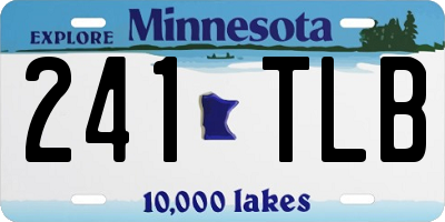 MN license plate 241TLB