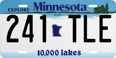 MN license plate 241TLE