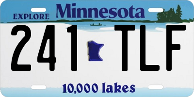 MN license plate 241TLF