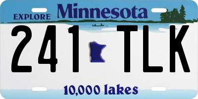 MN license plate 241TLK