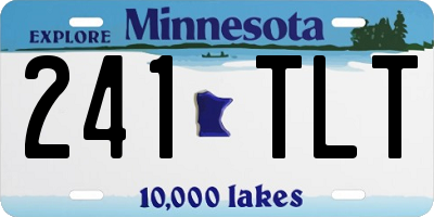 MN license plate 241TLT