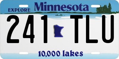 MN license plate 241TLU