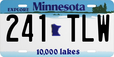 MN license plate 241TLW