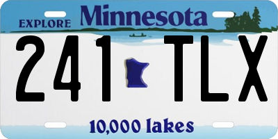 MN license plate 241TLX