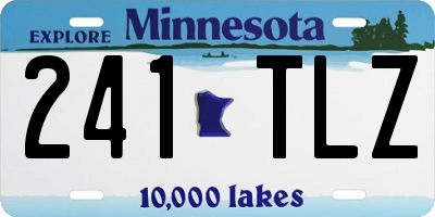 MN license plate 241TLZ