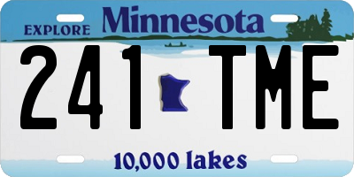MN license plate 241TME