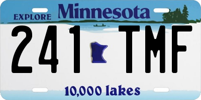 MN license plate 241TMF