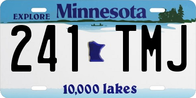 MN license plate 241TMJ