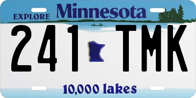MN license plate 241TMK