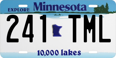MN license plate 241TML