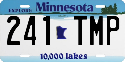 MN license plate 241TMP