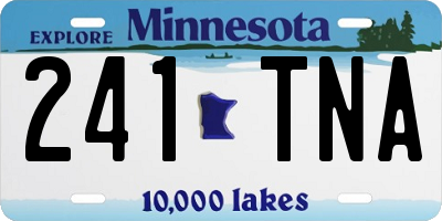MN license plate 241TNA