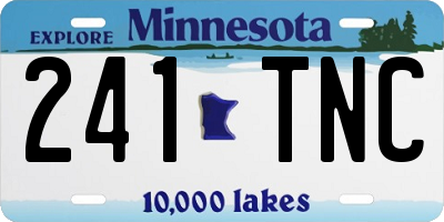 MN license plate 241TNC
