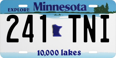 MN license plate 241TNI