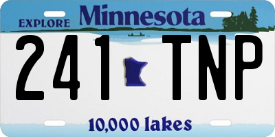 MN license plate 241TNP