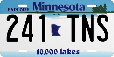 MN license plate 241TNS