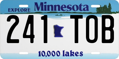 MN license plate 241TOB