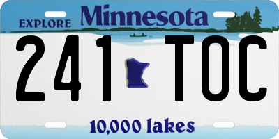 MN license plate 241TOC