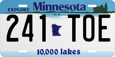 MN license plate 241TOE