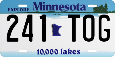 MN license plate 241TOG
