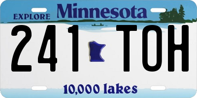 MN license plate 241TOH