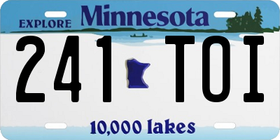 MN license plate 241TOI