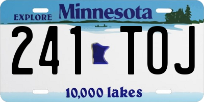 MN license plate 241TOJ