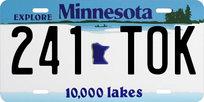 MN license plate 241TOK