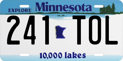 MN license plate 241TOL