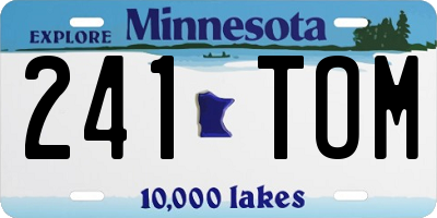 MN license plate 241TOM