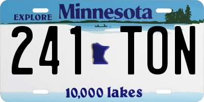 MN license plate 241TON
