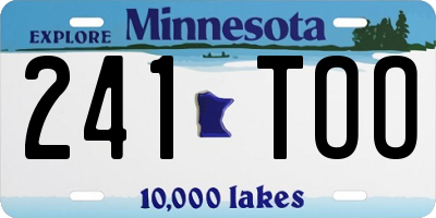 MN license plate 241TOO