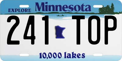 MN license plate 241TOP