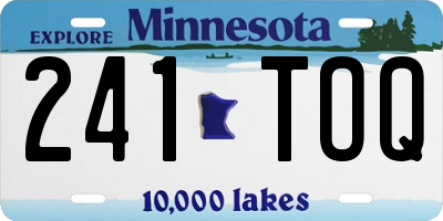 MN license plate 241TOQ