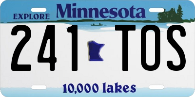 MN license plate 241TOS