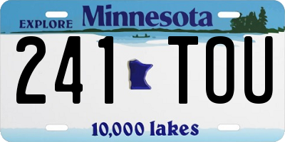 MN license plate 241TOU