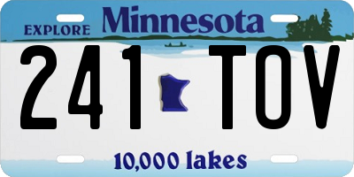 MN license plate 241TOV