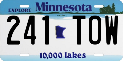 MN license plate 241TOW