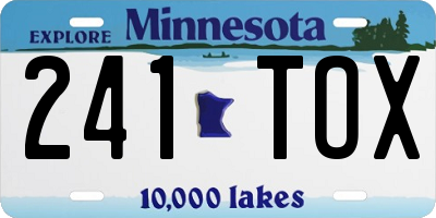 MN license plate 241TOX